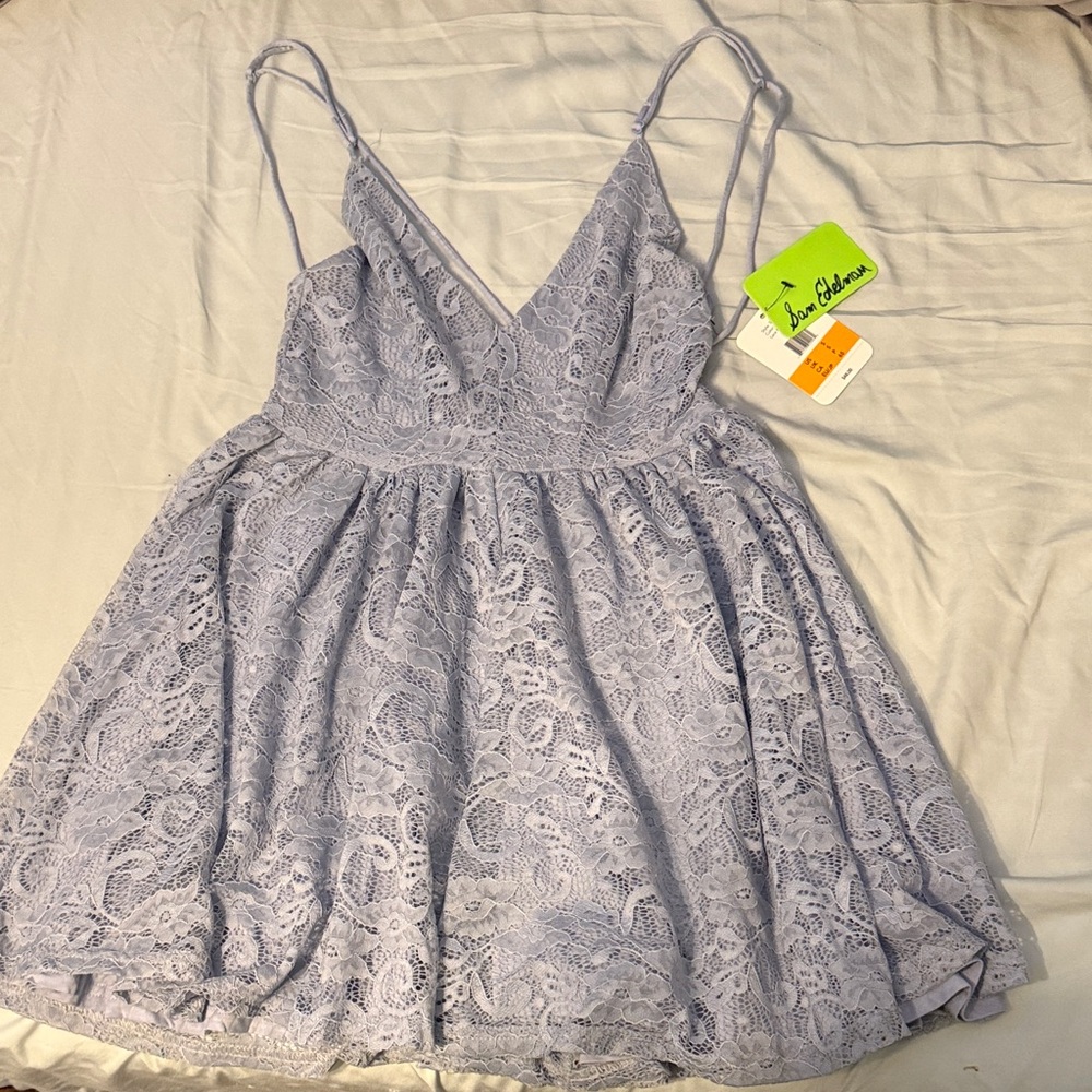 Sam Edelman Lace Spaghetti Strap Dress in Light Purple